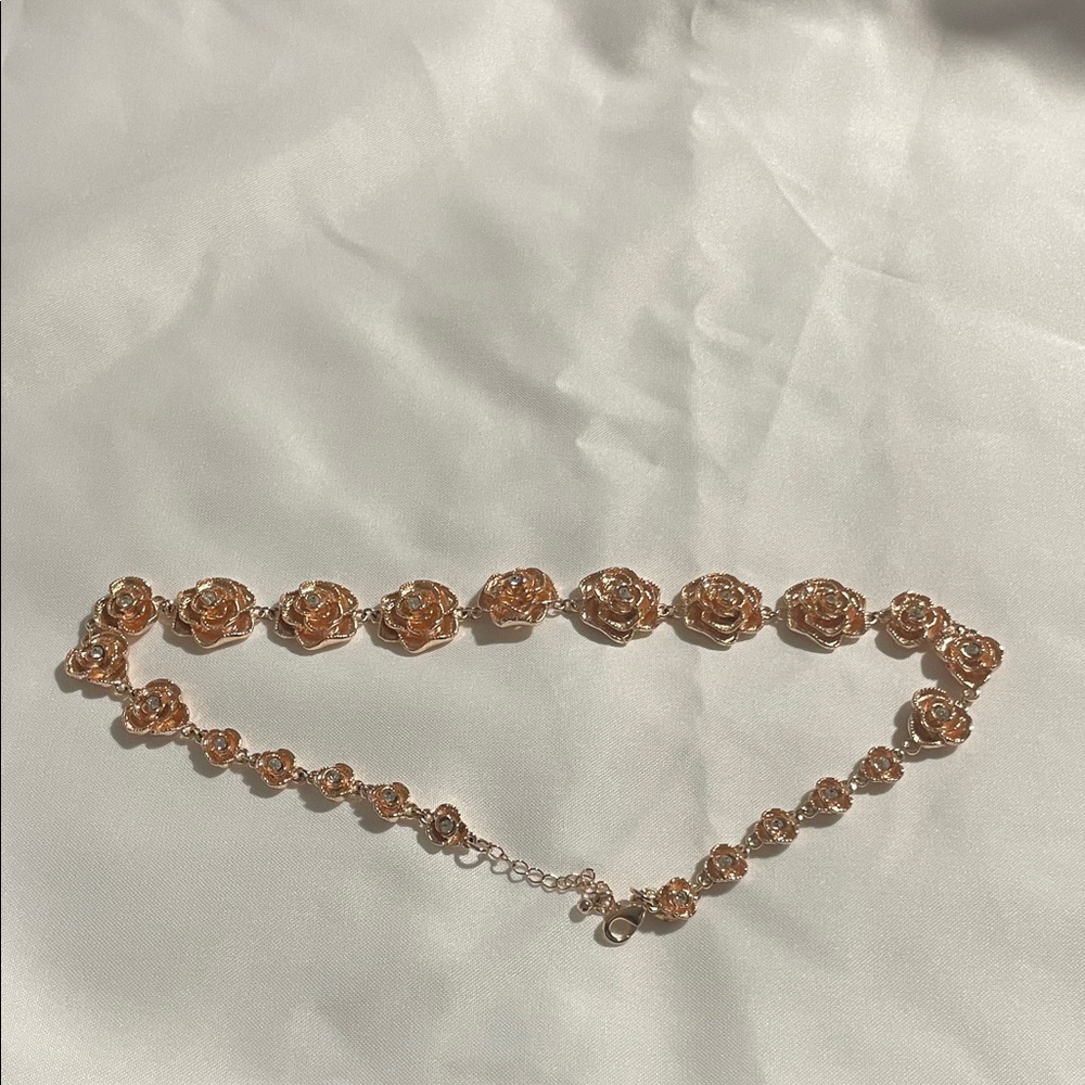 Gold Rose Necklace